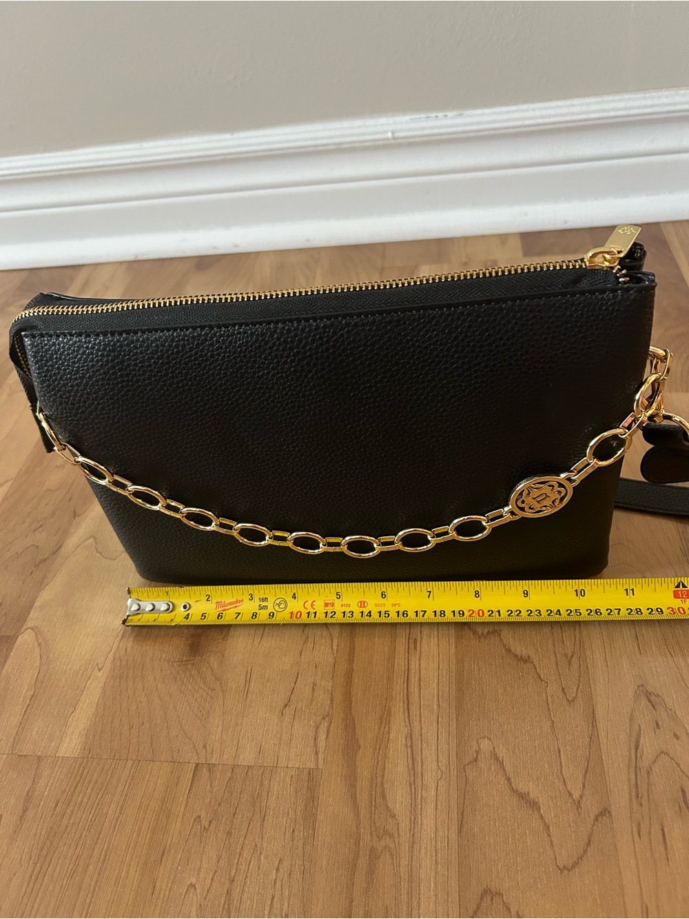 Nanette Lepore Black Pebbled Faux Leather Convertible Crossbody - Picture 5 of 12